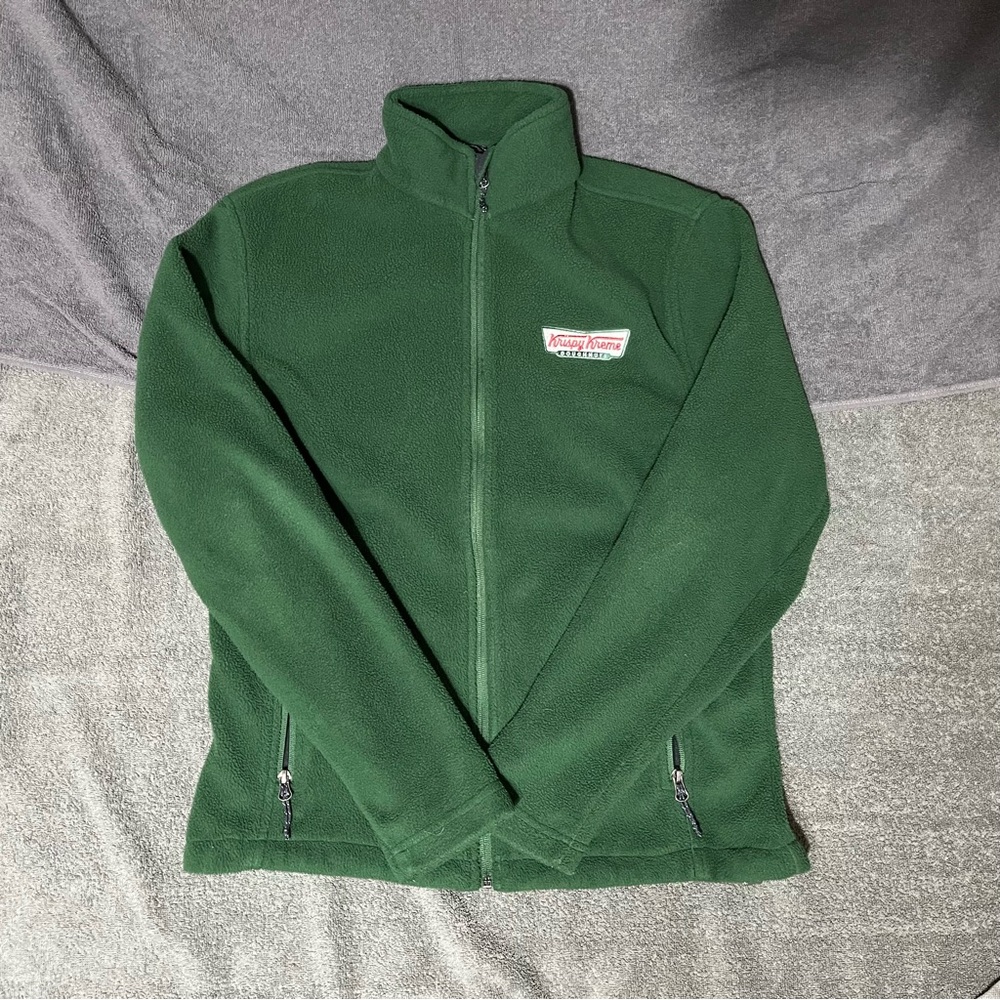 Krispy Kreme Doughnuts Green Fleece Pullover Unisex Medium Sweatshirt